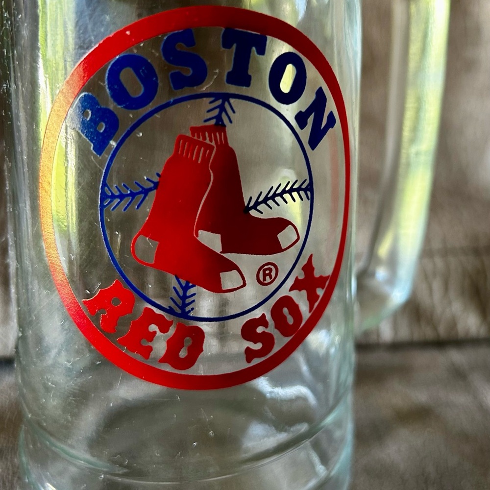 Vintage Boston Red Sox Glass Mug - Picture 2 of 7